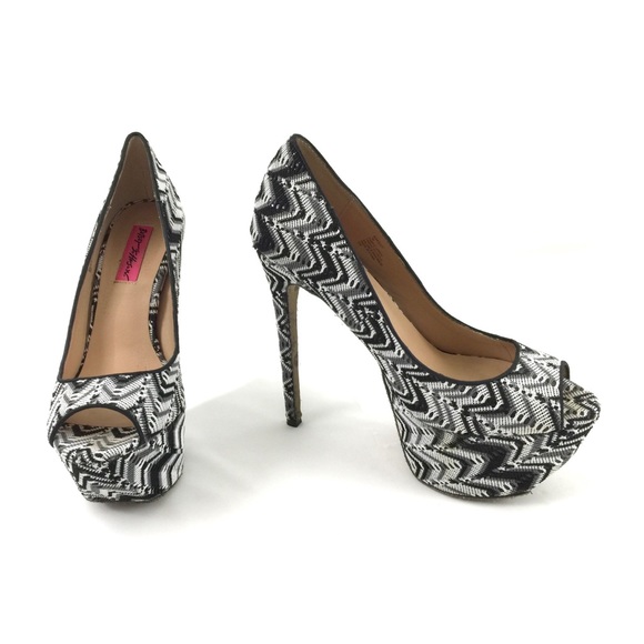 Betsey Johnson Barrdot Peep-toe Platform High Heel - Picture 3 of 12